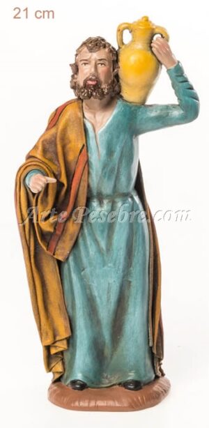 Pastor con cántaro al hombro