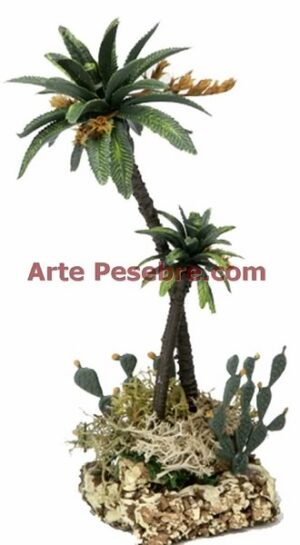 Grupo palmera con chumbera