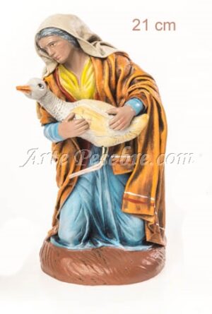 Pastora adorando con pato