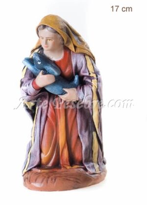 Pastora adorando con liebre