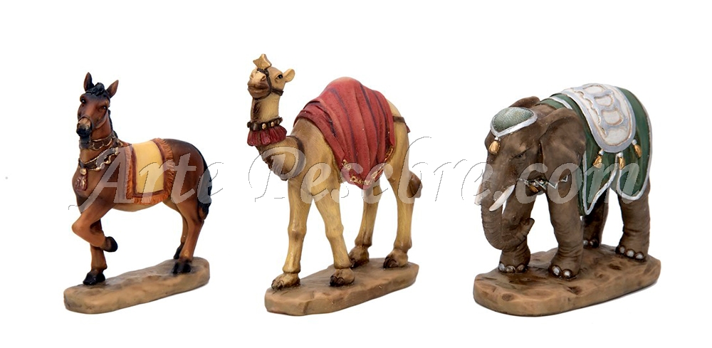 DRW Belén Infantil con Camellos 8 Piezas de Resina de 9cm 