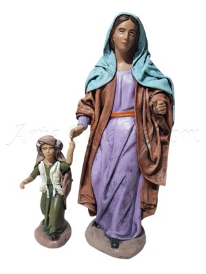 Pastora con niño para figuras de 21 cm