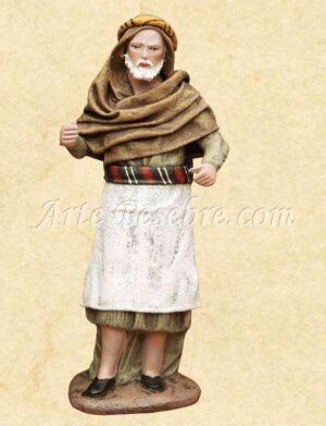 Vendedor anciano con delantal (A), 14 cm