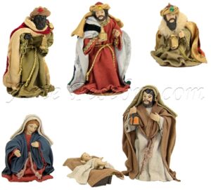 Nacimiento de 6 piezas entelado