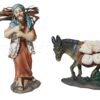 Pastor con leña y burro