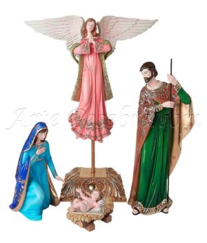 Misterio 4 pzas. ángel con peana