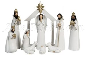 Misterio 10 pzas. blanco/oro