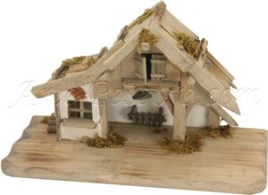 Pesebre con luz LED para fig. de 6-8 cm