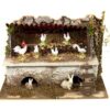 Establo con gallinas y conejos