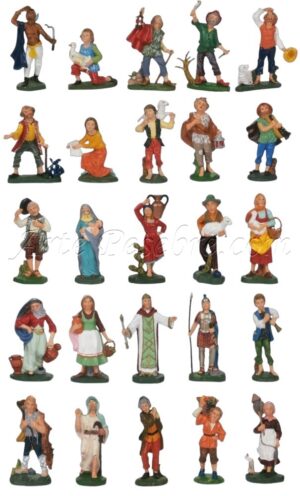 Lote de 25 fig. surtidas en colores vivos