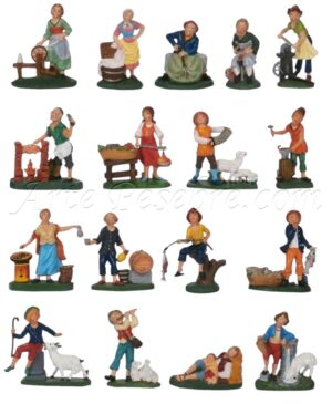 Lote de 17 fig. surtidas en colores vivos