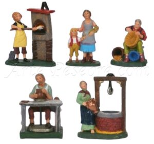 Lote de 5 fig. surtidas en colores vivos