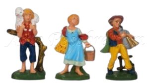 3 Pastores en colores vivos