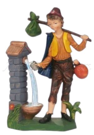 Pastor bebiendo agua