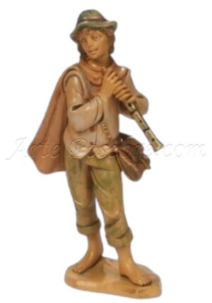 Pastor con flauta en aspecto madera