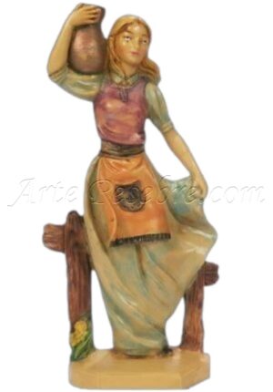 Pastora con vasija en aspecto madera