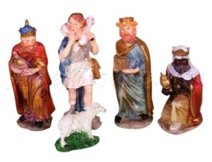 Reyes Magos con pastor y oveja