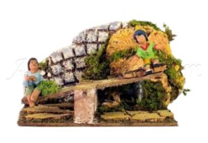 Niño y niña para fig. de 7 cm con movimiento