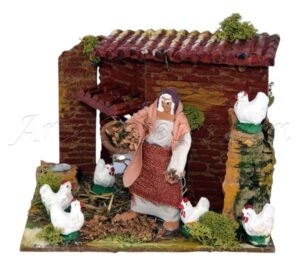 Gallinero para fig. de 10 cm con movimiento