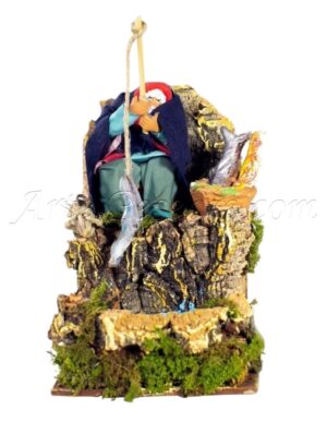 Pescador para fig. de 8 cm con movimiento
