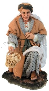 Pastora adorando con alimentos