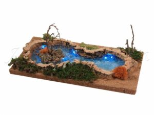 Estanque con luces a batería