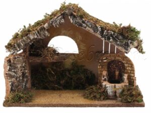 Portal y fuente con bomba de agua