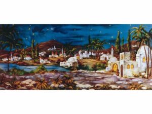 Fondo de cartón noche oriental