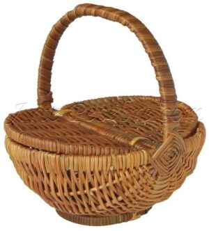 Cesta ovalada con tapa