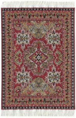 Alfombra roja-verde claro