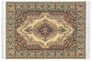 Alfombra medallón beige