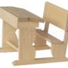 Pupitre escolar en madera natural
