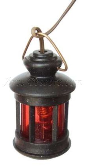 Farol redondo rojo con bombilla E5