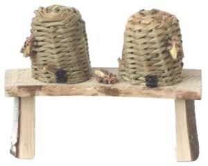 Mesa con dos colmenas