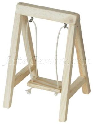 Columpio en madera natural