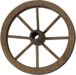 Rueda de carro marrón