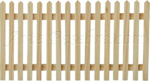 Valla de estacas en madera natural