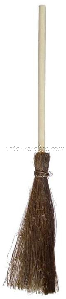 Escoba de lino marrón oscuro