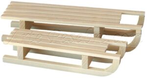 Trineo en madera natural