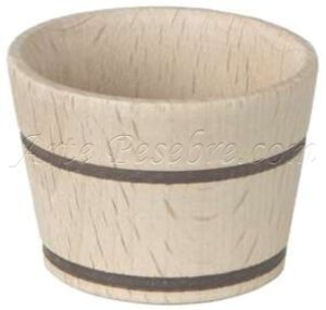 Cubo en madera sin asas