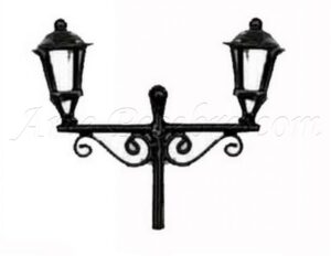 Farol metal doble sin luz