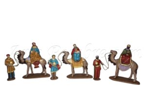 Reyes Magos a camello con pajes