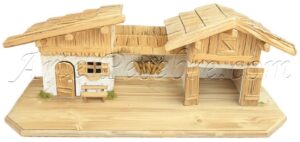 Establo de madera para fig. de 10-15 cm
